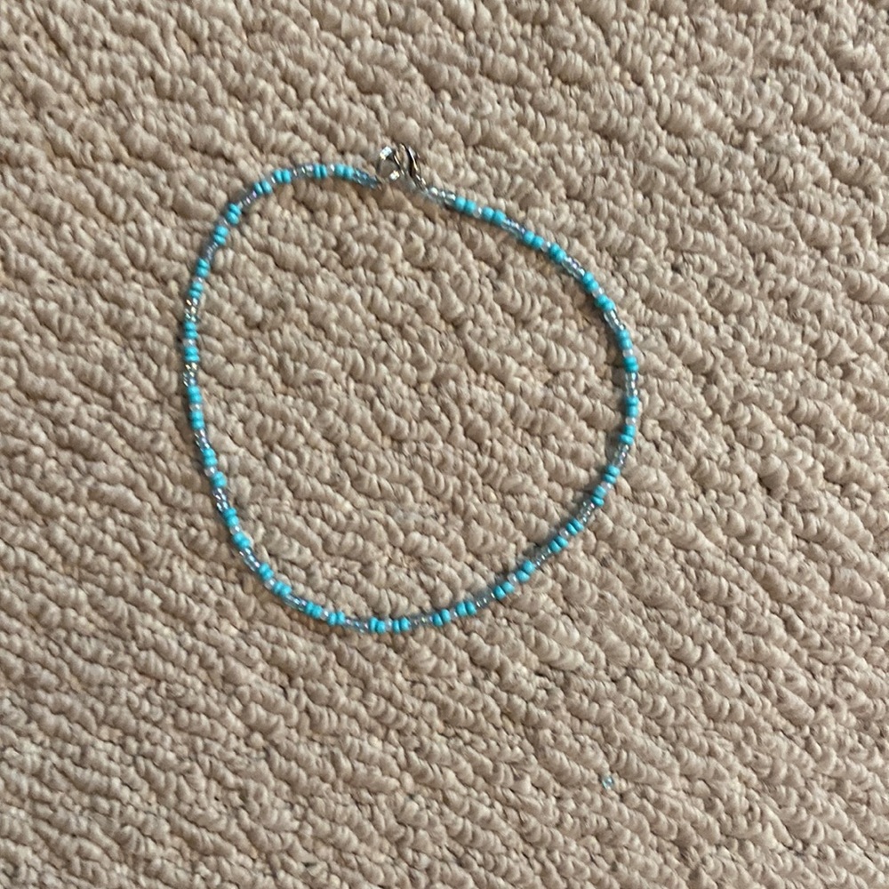 blue necklace